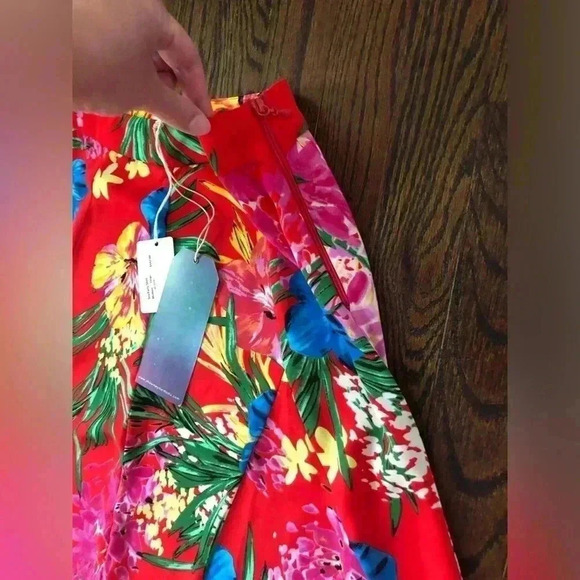 Show Me Your Mumu Women's M Tea Party Midi Skirt in Tropical Tango - NWT!! - Picture 5 of 11